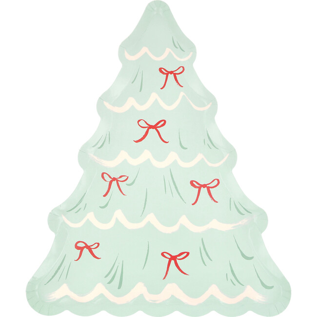 Christmas Tree With Bows Plates - Party - 5