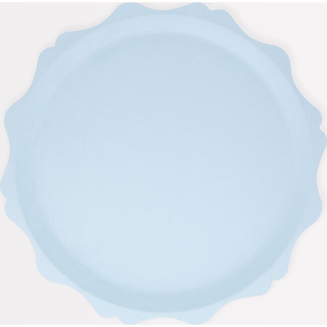 Blue Decorative Edge Compostable Dinner Plates