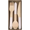 Ballet Slipper Pink Wooden Cutlery Set - Party - 1 - thumbnail