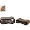 Suvi 26" Cardboard Infinity 2-in-1 Lounge Bed Cat Scratcher with Catnip, Ink - Pet Accessories - 1 - thumbnail