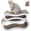 Suvi 26" Cardboard Infinity 2-in-1 Lounge Bed Cat Scratcher with Catnip, Cloud - Pet Accessories - 1 - thumbnail