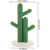 Socorro 34.25" Jute Double Cactus Cat Scratching Post with Flower Toys, Green/White - Pet Accessories - 5