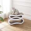 Suvi 26" Cardboard Infinity 2-in-1 Lounge Bed Cat Scratcher with Catnip, Cloud - Pet Accessories - 3