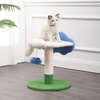 Sami 21.5" Jute Cloud Cat Tree with Scratching Post, and Fuzzy Toy, White/Blue/Green - Pet Accessories - 2