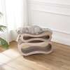 Suvi 26" Cardboard Infinity 2-in-1 Lounge Bed Cat Scratcher with Catnip, Oak Wood - Pet Accessories - 3