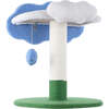 Sami 21.5" Jute Cloud Cat Tree with Scratching Post, and Fuzzy Toy, White/Blue/Green - Pet Accessories - 4