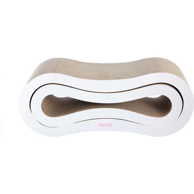 Suvi 26" Cardboard Infinity 2-in-1 Lounge Bed Cat Scratcher with Catnip, Cloud - Pet Accessories - 4