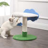 Sami 21.5" Jute Cloud Cat Tree with Scratching Post, and Fuzzy Toy, White/Blue/Green - Pet Accessories - 6