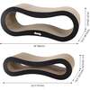 Suvi 26" Cardboard Infinity 2-in-1 Lounge Bed Cat Scratcher with Catnip, Ink - Pet Accessories - 6