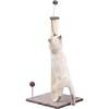 Rylie 38" Farmhouse Sisal Pillar Cat Scratching Post with Fuzzy Toys and Spring Balls, Grey/Cream - Pet Accessories - 1 - thumbnail