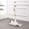 Rylie 38" Farmhouse Sisal Pillar Cat Scratching Post with Fuzzy Toys and Spring Balls, Grey/Cream - Pet Accessories - 2