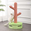 Rosa 36" Jute Cactus Cat Scratching Post with Flower Toys and Built In Bell Toys, Pink/Green - Pet Accessories - 2