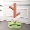 Rosa 36" Jute Cactus Cat Scratching Post with Flower Toys and Built In Bell Toys, Pink/Green - Pet Accessories - 3