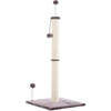 Rylie 38" Farmhouse Sisal Pillar Cat Scratching Post with Fuzzy Toys and Spring Balls, Grey/Cream - Pet Accessories - 4