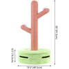 Rosa 36" Jute Cactus Cat Scratching Post with Flower Toys and Built In Bell Toys, Pink/Green - Pet Accessories - 5