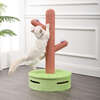 Rosa 36" Jute Cactus Cat Scratching Post with Flower Toys and Built In Bell Toys, Pink/Green - Pet Accessories - 6