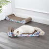 Rini 23.75" Cardboard Lounge Bed Cat Scratcher with Built In Bell Toys and Catnip, White/Multi (Set of 2) - Pet Accessories - 2
