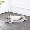 Rini 23.75" Cardboard Lounge Bed Cat Scratcher with Built In Bell Toys and Catnip, White/Multi - Pet Accessories - 2