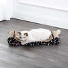 Rini 23.75" Cardboard Lounge Bed Cat Scratcher with Built In Bell Toys and Catnip, Black/White - Pet Accessories - 2