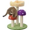 Pixie 22.5" 3 Tier Cottage Sisal Mushroom Cat Tree with Scratching Posts, Napping Perch, and Dangling Bell Toy, Multi - Pet Accessories - 1 - thumbnail