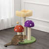 Pixie 22.5" 3 Tier Cottage Sisal Mushroom Cat Tree with Scratching Posts, Napping Perch, and Dangling Bell Toy, Multi - Pet Accessories - 2