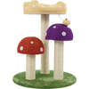 Pixie 22.5" 3 Tier Cottage Sisal Mushroom Cat Tree with Scratching Posts, Napping Perch, and Dangling Bell Toy, Multi - Pet Accessories - 4