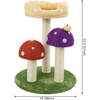 Pixie 22.5" 3 Tier Cottage Sisal Mushroom Cat Tree with Scratching Posts, Napping Perch, and Dangling Bell Toy, Multi - Pet Accessories - 5