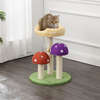 Pixie 22.5" 3 Tier Cottage Sisal Mushroom Cat Tree with Scratching Posts, Napping Perch, and Dangling Bell Toy, Multi - Pet Accessories - 6