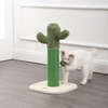 Pecos 21" Jute Cactus Cat Scratching Post with Fuzzy Toy, Green/White - Pet Accessories - 2