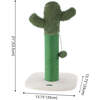 Pecos 21" Jute Cactus Cat Scratching Post with Fuzzy Toy, Green/White - Pet Accessories - 5