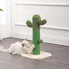 Pecos 21" Jute Cactus Cat Scratching Post with Fuzzy Toy, Green/White - Pet Accessories - 6