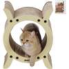Nyan 16.5" Cardboard Tunnel Cat Scratcher with Catnip, Almond - Pet Accessories - 1 - thumbnail