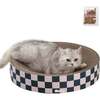 Nelson 20.13" Cardboard Round Bowl Cat Scratcher with Catnip, Peony - Pet Accessories - 1 - thumbnail