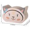 Opal 19" Cardboard Happy Cat Head 2-in-1 Cat Cave Scratcher with Built In Bell Toys and Catnip, Cream/Peach - Pet Accessories - 6