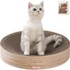 Nelson 20.13" Cardboard Round Bowl Cat Scratcher with Catnip, Oak Wood - Pet Accessories - 1 - thumbnail