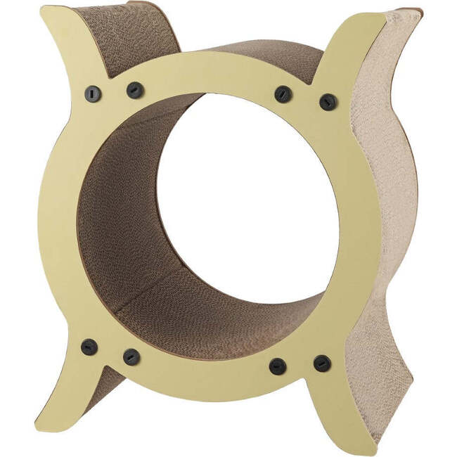 Nyan 16.5" Cardboard Tunnel Cat Scratcher with Catnip, Almond - Pet Accessories - 4
