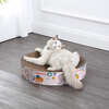 Nelson 20.13" Cardboard Round Bowl Cat Scratcher with Catnip, Light Pink/Multi - Pet Accessories - 2