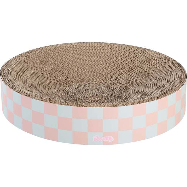 Nelson 20.13" Cardboard Round Bowl Cat Scratcher with Catnip, Strawberry Milkshake - Pet Accessories - 4