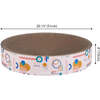 Nelson 20.13" Cardboard Round Bowl Cat Scratcher with Catnip, Light Pink/Multi - Pet Accessories - 6