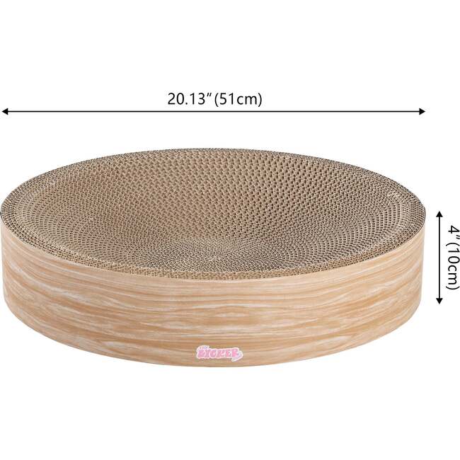 Nelson 20.13" Cardboard Round Bowl Cat Scratcher with Catnip, Oak Wood - Pet Accessories - 6