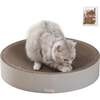 Nelson 20.13" Cardboard Round Bowl Cat Scratcher with Catnip, Fog - Pet Accessories - 1 - thumbnail