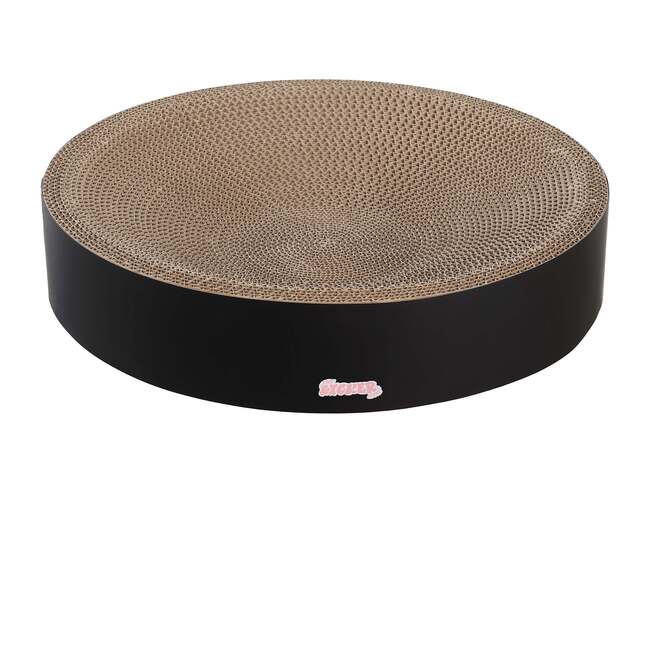 Nelson 20.13" Cardboard Round Bowl Cat Scratcher with Catnip, Ink - Pet Accessories - 4