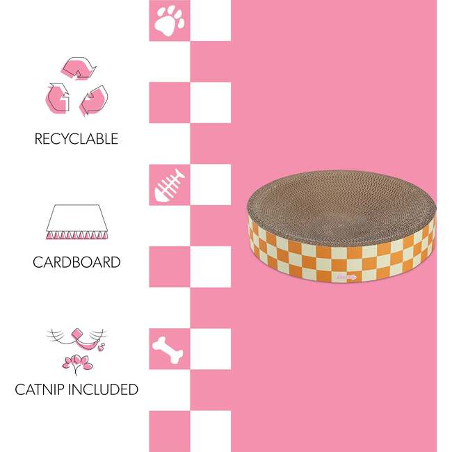 Nelson 20.13" Cardboard Round Bowl Cat Scratcher with Catnip, Citrus - Pet Accessories - 5