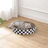 Nelson 20.13" Cardboard Round Bowl Cat Scratcher with Catnip, Checkered - Pet Accessories - 2