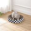Nelson 20.13" Cardboard Round Bowl Cat Scratcher with Catnip, Checkered - Pet Accessories - 3