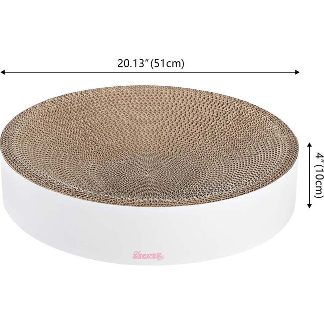 Nelson 20.13" Cardboard Round Bowl Cat Scratcher with Catnip, Cloud - Pet Accessories - 6