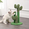 Marfa 21.5" Jute Triple Cactus Cat Scratching Post with Fuzzy Toy, Green - Pet Accessories - 2