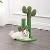Marfa 21.5" Jute Triple Cactus Cat Scratching Post with Fuzzy Toy, Green - Pet Accessories - 3