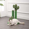 Marfa 25.25" Jute Triple Cactus Cat Scratching Post with Fuzzy Toy, Green - Pet Accessories - 3