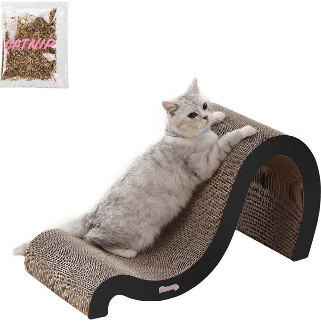Kona 27" Cardboard Double Sided Wave Cat Scratcher with Catnip, Ink